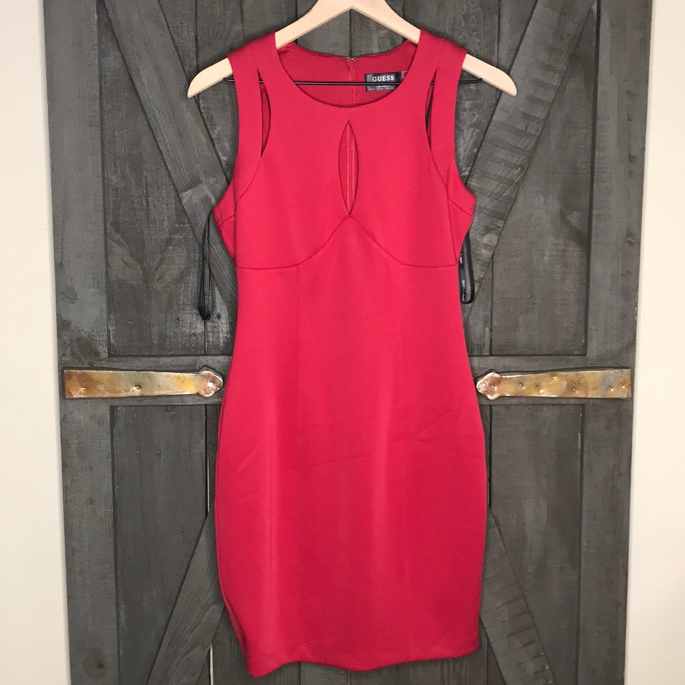 Guess Los Angeles Red Brayden Cutout Dress